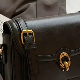 KPOP Women Solid Baguette Casual Sling Bag image 3