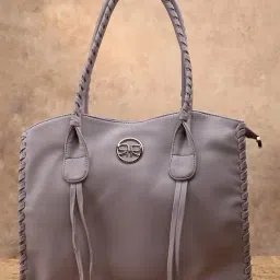 Rocia Lilac Solid Medium Tote Handbag-picture-24