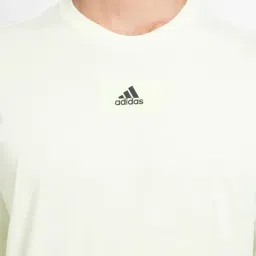 Adidas Green Cotton Regular Fit T-Shirt image 4