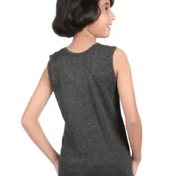 Dyca Kids Grey Melange Textured Thermal Top (Pack Of 2) image 2