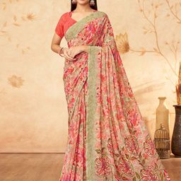 Anouk Rustic Floral Poly Georgette Sungudi Saree-picture-34