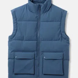 United Colors of Benetton Kids Blue Solid Jacket-picture-20