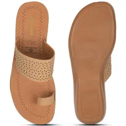 Bata Women's Beige Toe Ring Sandals image 3