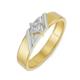 EMORI Yellow Gold Jezze Lab Grown Diamond Band-image-0