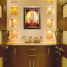 ADA Handicraft Black & Gold-Toned Self Design Wooden Wall Photo Frame image 3