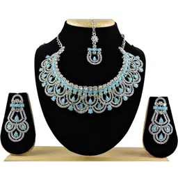 VATSALYA creation Turquoise Blue Jewellery Set-picture-31