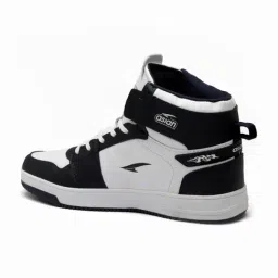 Asian Men's Navy & White Ankle High Sneakers image 5