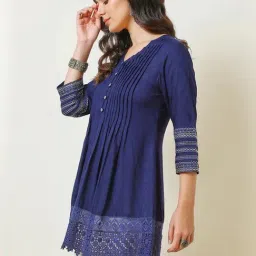 Soch Navy Embroidered Tunic image 3