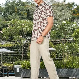 Thomas Scott Brown Slim Fit Printed Shirt image 5