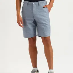 United Colors Of Benetton Blue Relaxed Fit Texture Shorts-picture-48
