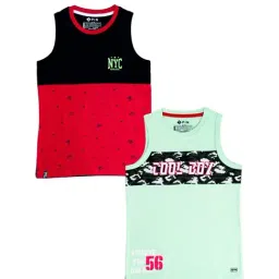 3PIN Kids Multi Cotton Printed Vest Pack Of 2-picture-45