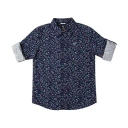 Allen Solly Junior Navy Floral Print Full Sleeves Shirt-image-11
