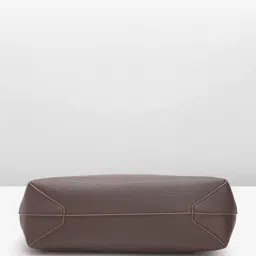 Anne Klein Espresso Solid Tote Handbag with Pouch image 3