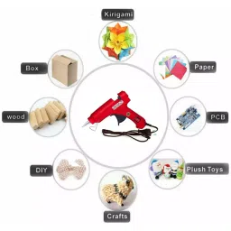 CRAFTYGUN 20 W Glue Gun with 1 Stick ON OFF Switch & Indicator 7 mm Stick Diameter Red, SH_(RED)MINI-20WWT-1-ST image 4