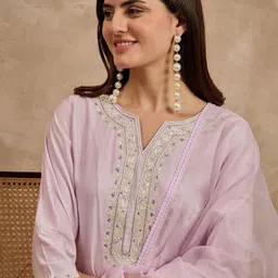 Moda Rapido Women Ethnic Motifs Printed Kurta with Trousers & Dupatta image 5