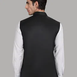 Moda Rapido Satin Mandarin Collar Nehru Jacket image 3