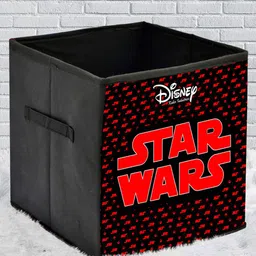 Kuber Industries Set Of 4 Black & Blue Star Wars & Mickey & Friends Printed Storage Cubes image 5