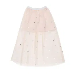 Gini & Jony Kids Peach Embellished Skirt-picture-16