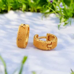 SHREE KRISHNA SHOPPING Women Gold Brass Ethnic Hoop Earring-picture-24