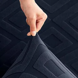 HOUSE OF QUIRK 8-Pcs Charcoal Colored Textured Removable Chair Covers image 4