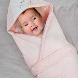 Baby Moo Workaholic Bear 100 % Cotton Wrapper - Pink-picture-3