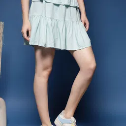 DAEVISH Flared Above Knee-Length Skirts image 2