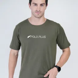 Polo Plus Men Typography Printed Bio Finish T-shirt image 1