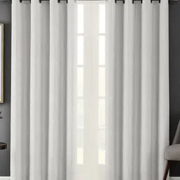Nefertiti Home Off White 2 Pieces Abstract Printed Black Out Long Door Curtains-image-11