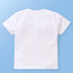 Babyoye Disney Cotton Half Sleeve T-Shirt With Princess Elsa Graphics - White image 3