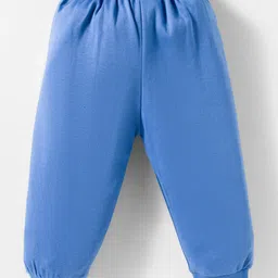 Mini Donuts Interlock Knit Full Length Lounge Pant Set With Animal Print Pack Of 3 - Blue Light Blue & Beige image 5