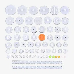 75Pcs Plastic Gear Assorted Kit Set with Various Gear and Axle Belt, Bushings and Pulleys for DIY Car Robot Project image 1