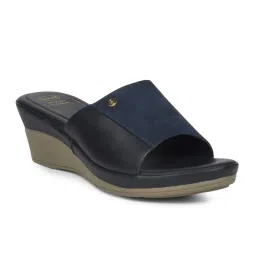 scholl fashion Scholl Women Navy Blue Wedges Heels-picture-11