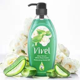 Vivel Aloe Vera & White Rose Scent Moisturizing Shower Gel image 2