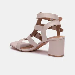 Tao Paris PU Block Sandals with Buckles image 3