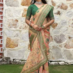 Mitera Bandhani Printed Saree With Blouse Piece image 5