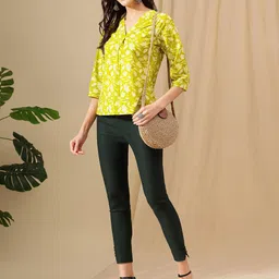 JANAKDULARI CREATION Floral Print Cotton Top image 5