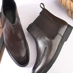 HERE&NOW Men Slip On Chelsea Boots-picture-37