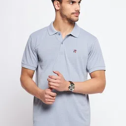 NYKER Men Striped Polo Collar Cotton T-shirt-picture-33