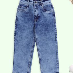 KiddoPanti Girls Straight Fit Mid-Rise Light Fade Stretchable Jeans-picture-15