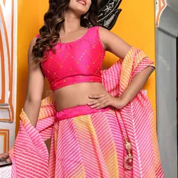 Indi INSIDE Embellished Ready to Wear Lehenga & Unstitched Blouse With Dupatta image 2