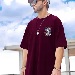 Kasendra Men Cotton Printed Oversized T-shirt-picture-35
