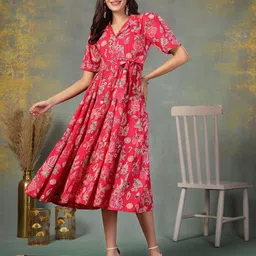 Stylum Tropical Print Fit & Flare Maxi Dress-picture-44