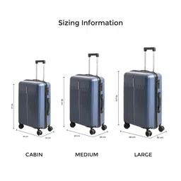 CARRIMATE Textured Lightweight 360 Spinner Wheels Hard-Sided Large Trolley Bag image 5