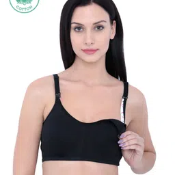 Inner Sense Organic Antimicrobial Soft Feeding Bra - Black-picture-10