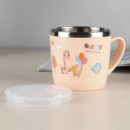 fab n funky Mug with Lid Giraffe Print Light Pink - 240 ml-picture-23