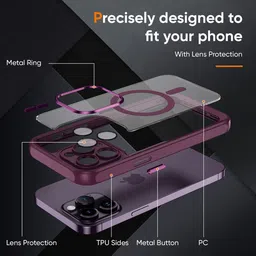 QRIOH Solid Printed iPhone 15 Pro Max Back Case Mobile Accessories image 5
