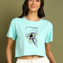 Moda Rapido Women Printed Drop-Shoulder Sleeves Bio Finish Pockets T-shirt-picture-27