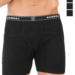 Ramraj Men Pack Of 4 Pocket Cotton Trunks TARGT_WP_BLK_4P image 1