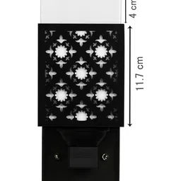 Gojeeva Black Wood Square Wall Lamps image 2