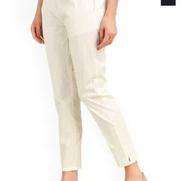 SRISARAS Women Pack Of 2 Mid Rise Regular Fit Cotton Cigarette Trousers-image-74